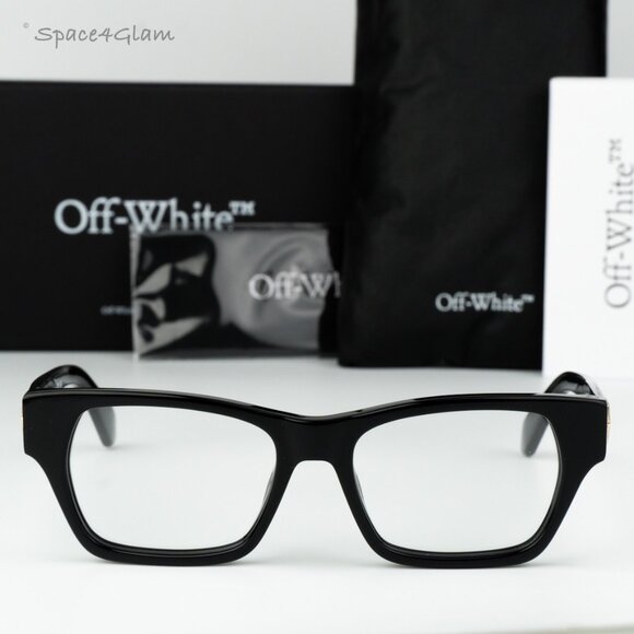 Off-White Men Eyeglasses Black Square OERJ07E STYLE 7E 1000 NEW AUTHENTIC - Picture 1 of 8